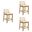 Yaneli Counter Height Bar Stool Set of 3 In Amber Glow and White