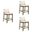 Yaneli Counter Height Bar Stool Set of 3 In Putty Brown and White