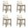Yaneli Counter Height Bar Stool Set of 4 In Putty Brown and White