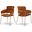 Yara Velvet Dining Chair Set of 2 In Cognac