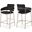Yara Velvet Counter Stool In Black