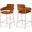 Yara Velvet Counter Stool In Cognac