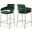 Yara Velvet Counter Stool In Green