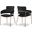 Yara Velvet Dining Chair Set of 2 In Black
