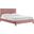 Yasmine Channel Tufted Performance Velvet King Platform Bed In Dusty Rose