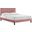 Yasmine Channel Tufted Performance Velvet King Platform Bed In Dusty Rose