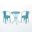 Yearn 3-Piece Bistro Set with Table and 2 Chairs In Blue