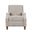 York Push Back Upholstered Recliner Accent Chair with Nailhead Trim In Sand