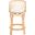 Yuta Rattan Counter Stool with Cushion in Natural and White