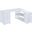 Yvette L-shape Office Desk White
