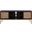 Zadie 1 Shelf Rattan Media Stand In Black and Gold