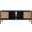 Zadie 1 Shelf Rattan Media Stand in Black