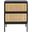 Zadie 2 Drawer Rattan Nightstand in Black