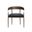 Zanatta Dining Armchair In Charcoal Black