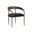 Zanatta Dining Armchair In Charcoal Black