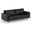 Zander Genuine Leather Sofa In Walnut and Black
