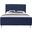 Zara Velvet King Bed In Navy