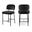 Zarelle Performance Fabric Upholstered Counter Stool Set of 2 In Black