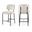 Zarelle Performance Fabric Upholstered Counter Stool Set of 2 In Cream and Black