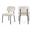 Zarelle Performance Fabric Upholstered Dining Chair Set of 2 In Cream and Black