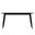 Zayle 55 Inch Dining Table with Glass Top In Clear and Black