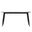 Zayle 55 Inch Dining Table with Sintered Stone Top In Dark Grey and Black