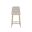 Zeke Counter Stool In Bergen Ivory and Antique Brass