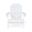 Zenithia Outdoor Foldable Adirondack Chair with 2 Cup Holders In White
