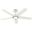 Zentech 44 Inch 5-Blade Wi-Fi Energy Star Damp Rated Ceiling Fan with LED Light Kit and Handheld Remote In Fresh White