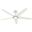 Zentech 52 Inch 5-Blade Wi-Fi Energy Star Damp Rated Ceiling Fan with LED Light Kit and Handheld Remote In Fresh White