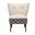 Zentra Geometric Upholstered Handmade Accent Chair In White and Black
