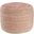 Zephy Coral Striped Ottoman Pouf In Pink