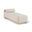 Zephyr Linen Textured Fabric Upholstered Chaise In Beige