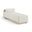 Zephyr Linen Textured Fabric Upholstered Chaise In Cream
