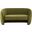 Zhao Curved Loveseat In Olive Green