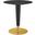 Zinque 28 Inch Artificial Marble Dining Table In Black and Gold
