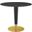 Zinque 36 Inch Artificial Marble Dining Table In Black and Gold