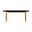 Zinti 55 Inch Dining Table with Glass Top In Black and Bronze
