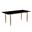 Zinti 55 Inch Dining Table with Sintered Stone Top In Black and Bronze