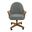 Zip Ship Dining Chair Caster Swivel Tilt Fabric Dinning Chair In Chestnut