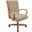 Zip Ship Dining Chair Caster Swivel Tilt Fabric Dinning Chair In Chestnut