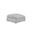 Zoie Corduroy Velvet Ottoman in Light Gray