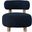 Zonie Boucle Upholstered Barrel Back Accent Chair In Blue