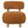 Zonie Boucle Upholstered Barrel Back Accent Chair In Orange