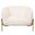 Zuno Modern Single Seater Sofa In White Velvet