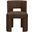 Zuno Velvet Performance Fabric Upholstered Dining Chair Set of 2 In Brown