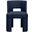Zuno Velvet Performance Fabric Upholstered Dining Chair Set of 2 In Navy