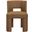 Zuno Velvet Performance Fabric Upholstered Dining Chair Set of 2 In Saddle