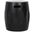 Zuri Indoor-Outdoor Modern Concrete Round 17.7 Inch Height Accent Table in Black