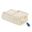 Zuri Oversized Faux Fur Heated Throw In Ivory Texture
